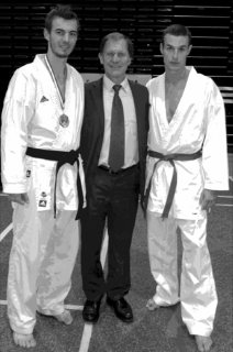 Cédric et julien avec Francis Didier président de la fédération